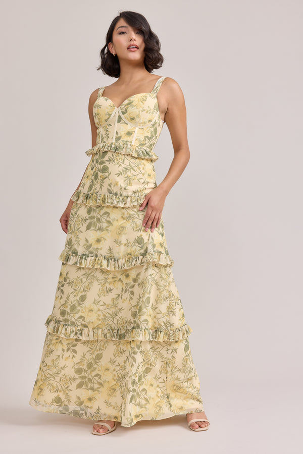 Revelry Chiffon Floral Print Mega Swatch