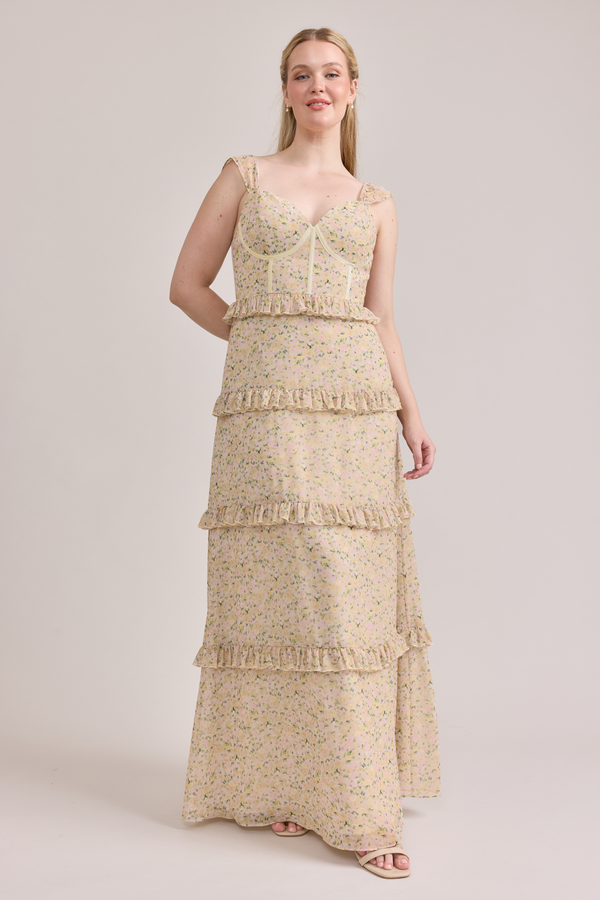 Revelry Chiffon Floral Print Mega Swatch