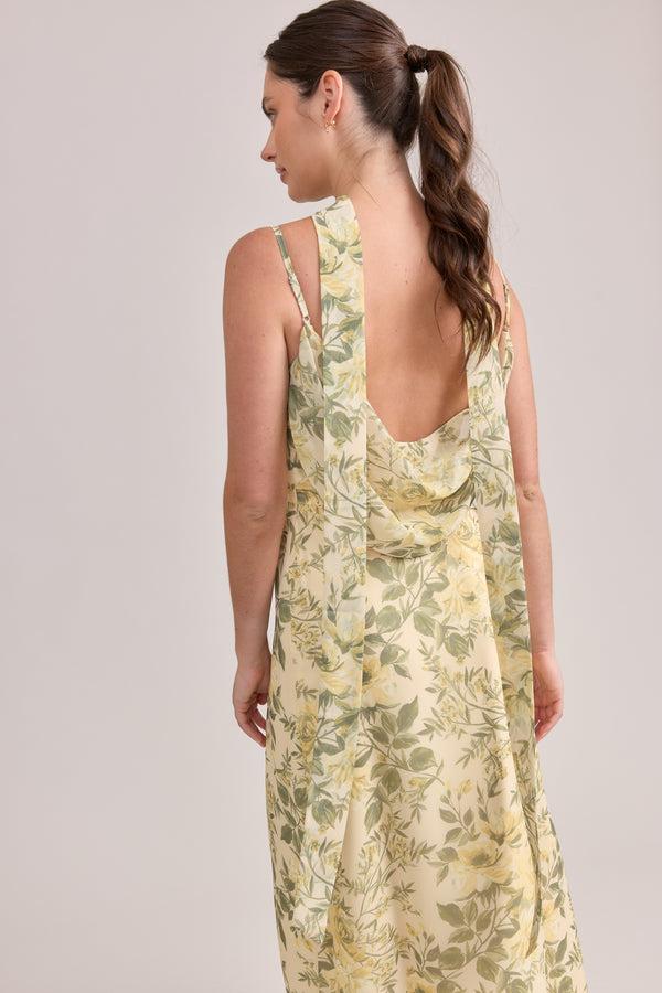Revelry Chiffon Floral Print Skinny Scarf