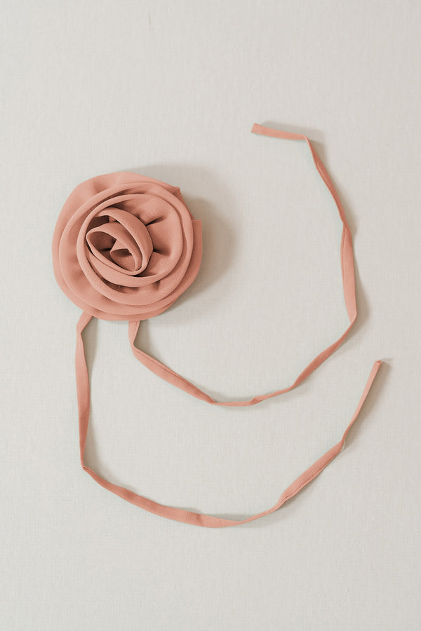 Revelry Chiffon Rose Neck Tie