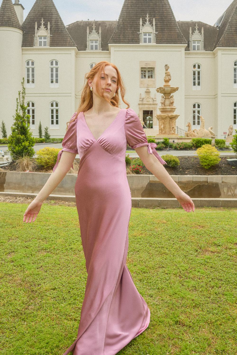 revelry Daisy Satin Dress