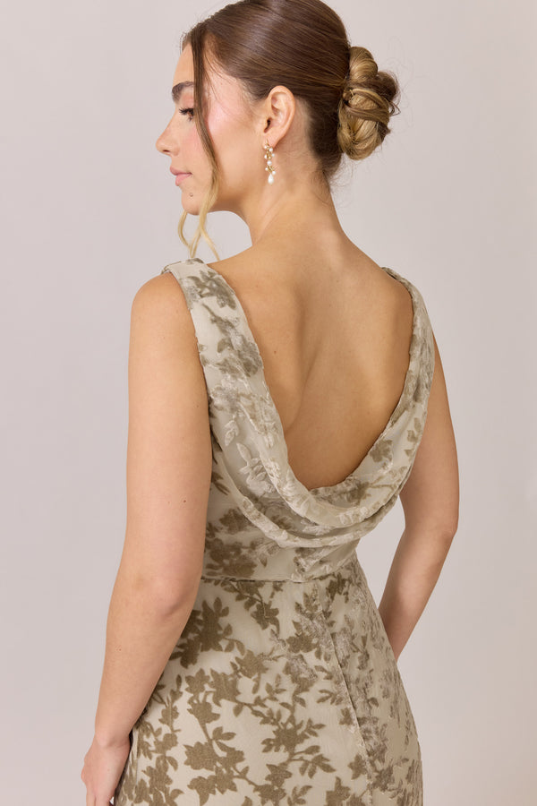 Revelry Dakota Floral Burnout Velvet Dress