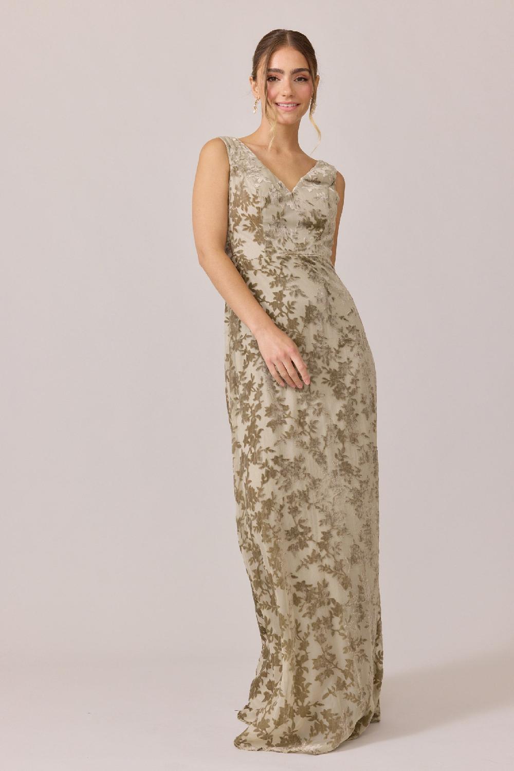 revelry Dakota Floral Burnout Velvet Dress