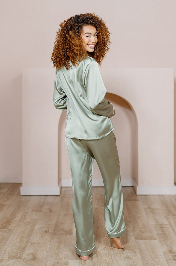 Revelry Daybreak Long Sleeve Satin Top