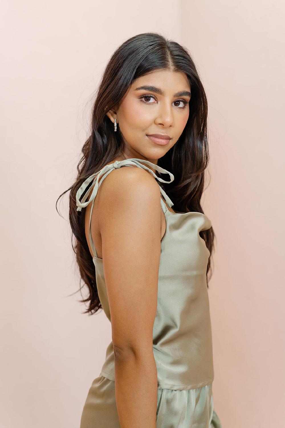 revelry Dolled Up Satin Tank Top