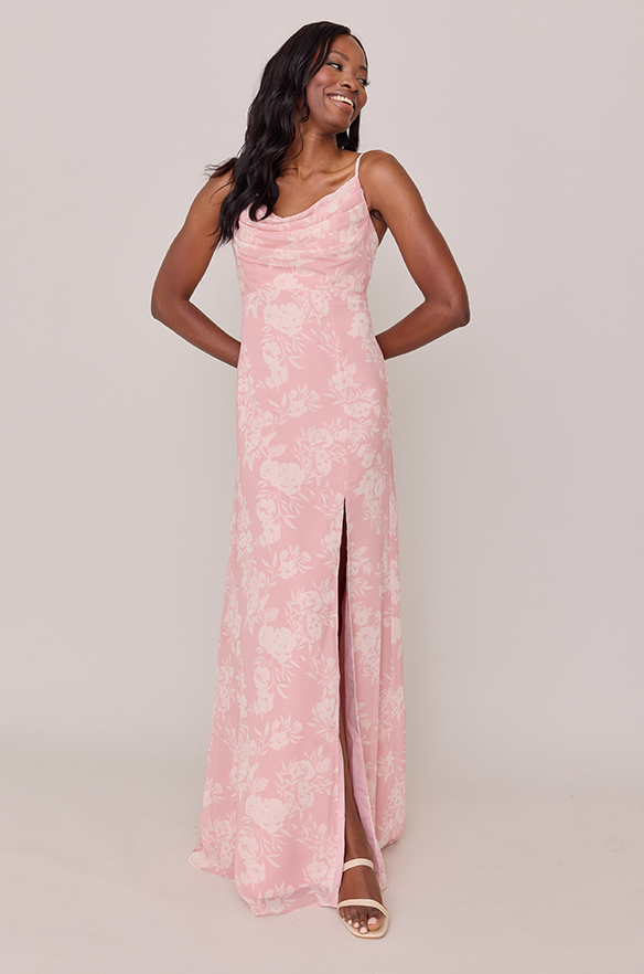 Revelry Ember Chiffon Floral Print Dress