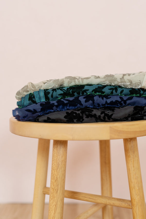 Revelry Floral Burnout Velvet Fabric By Yard