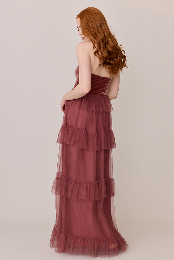 Revelry Frankie Convertible Velvet + Tulle Dress