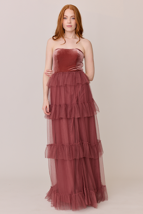 Revelry Frankie Convertible Velvet + Tulle Dress