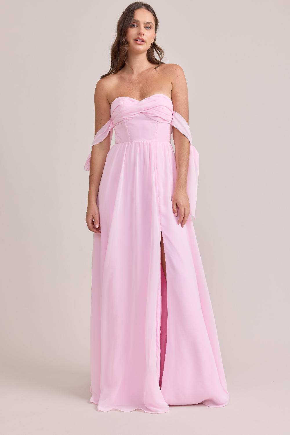 revelry Genevieve Convertible Chiffon Dress