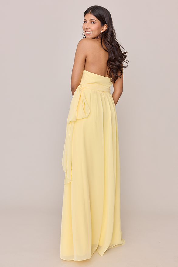 Revelry Hannah Chiffon Faux Wrap Dress