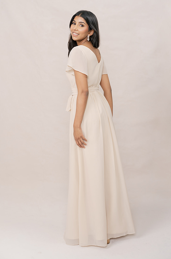 Revelry Harper Chiffon Faux Wrap Dress