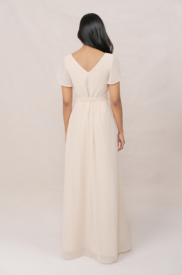 Revelry Harper Chiffon Faux Wrap Dress