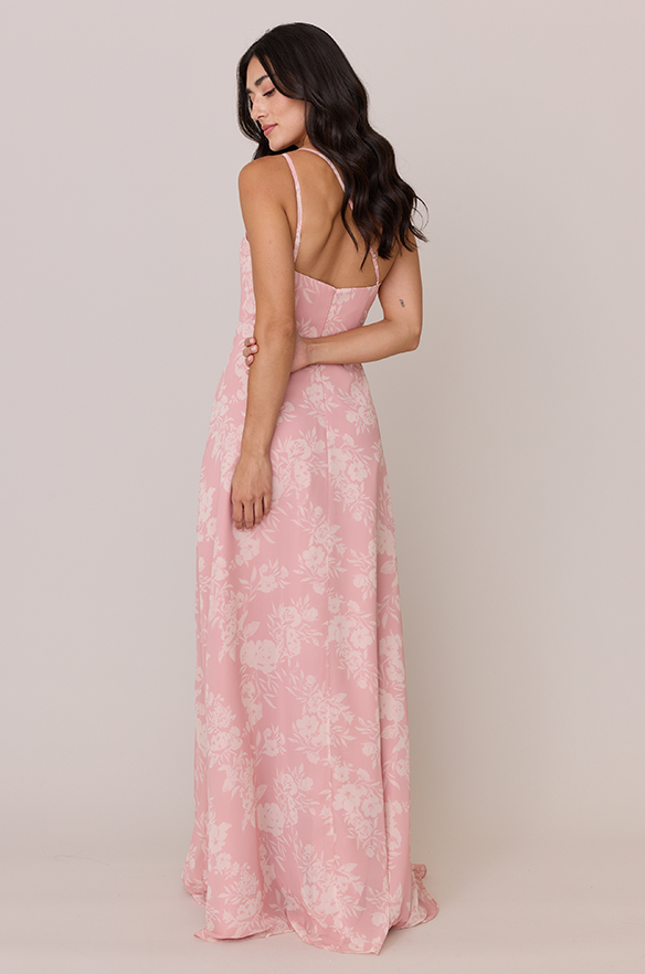 Revelry Inez Chiffon Floral Print Dress