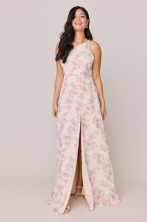 Revelry Inez Chiffon Floral Print Dress