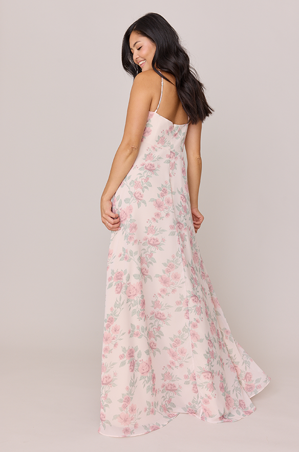 Revelry Inez Chiffon Floral Print Dress