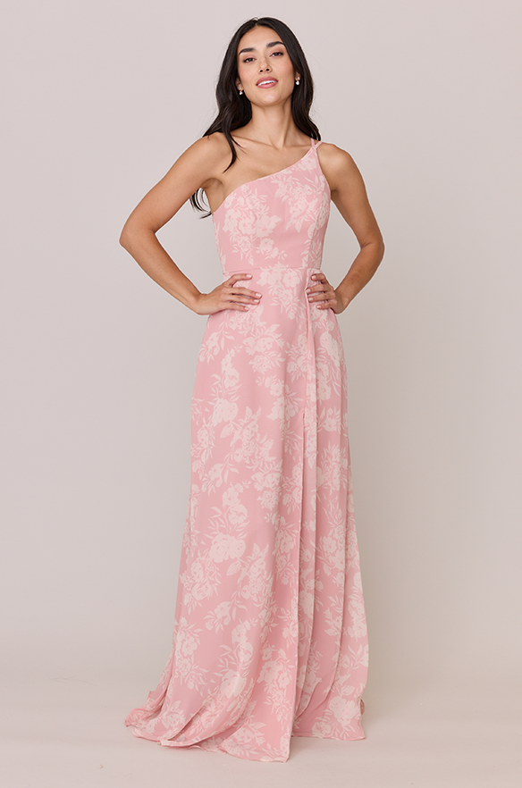 revelry Inez Chiffon Floral Print Dress