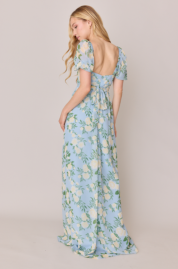Revelry Isabella Chiffon Floral Print Dress