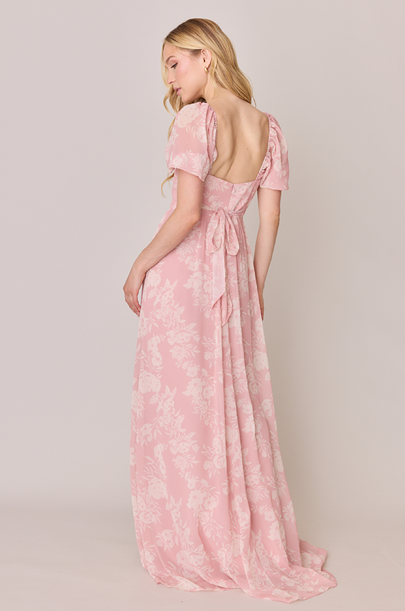 Revelry Isabella Chiffon Floral Print Dress