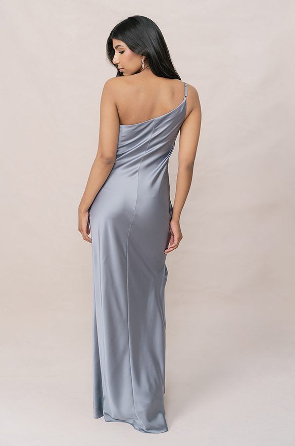 Revelry Jade Satin Dress
