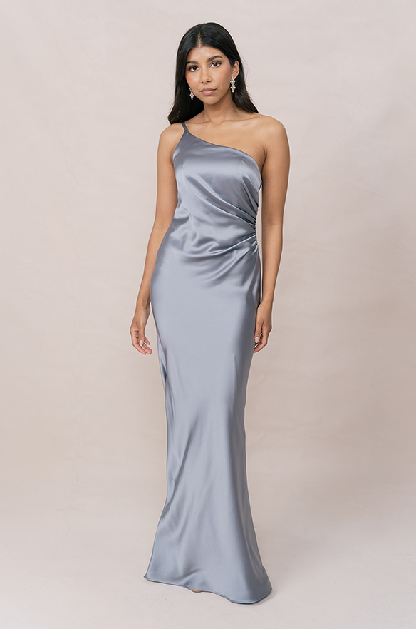 revelry Jade Satin Dress