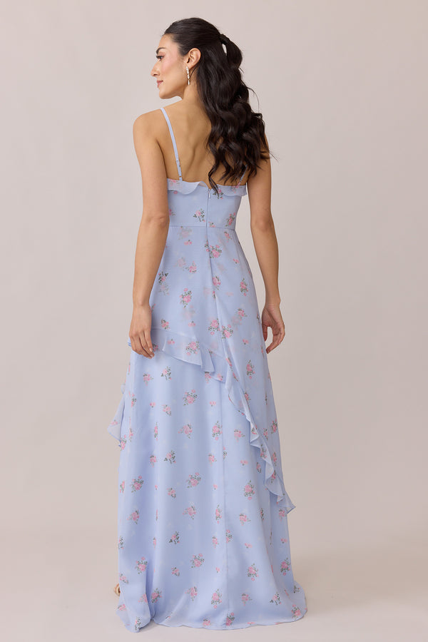 Revelry Jules Chiffon Floral Print Dress