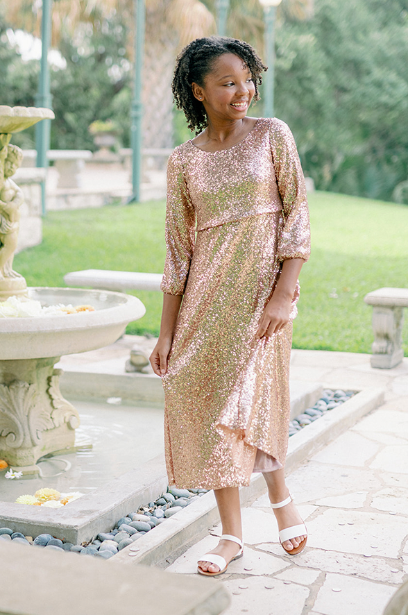 revelry Juniors Addison Sequin Dress