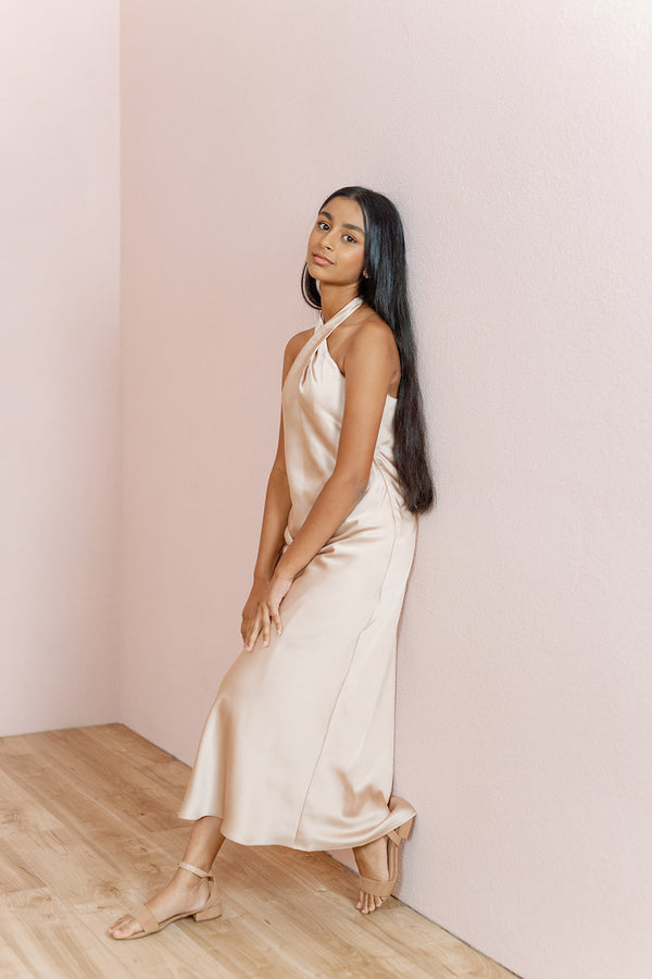 Revelry Juniors Athena Satin Dress