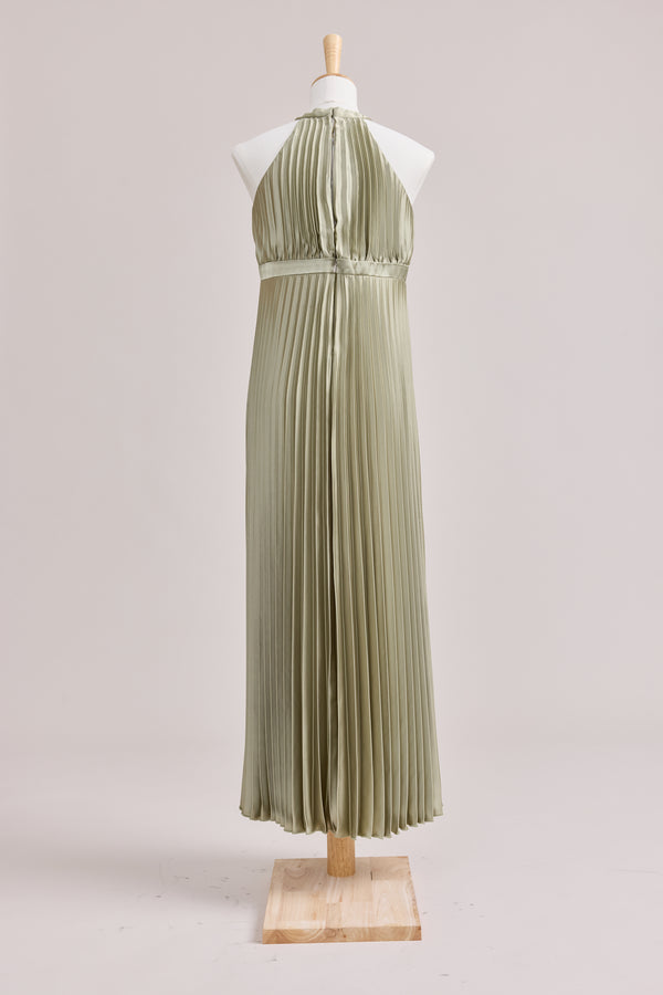 Revelry Juniors Mazie Satin Pleated Dress