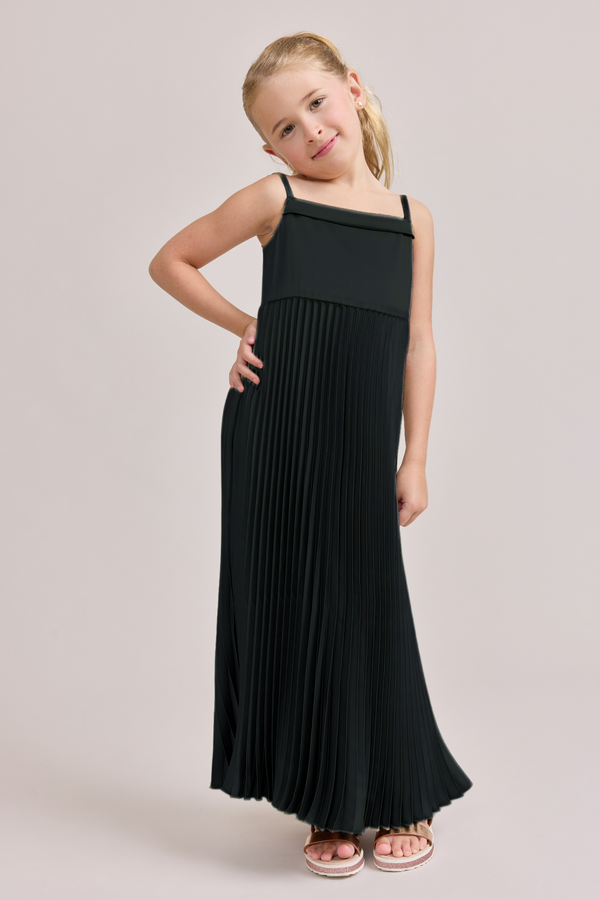Revelry Juniors Saylor Satin Pleated Dress