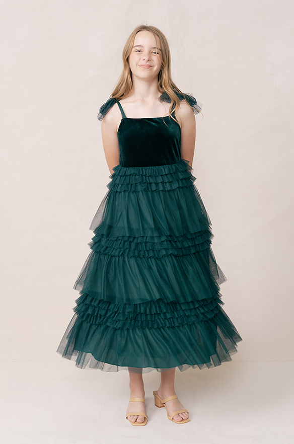 Revelry Juniors Tallulah Velvet + Tulle Dress