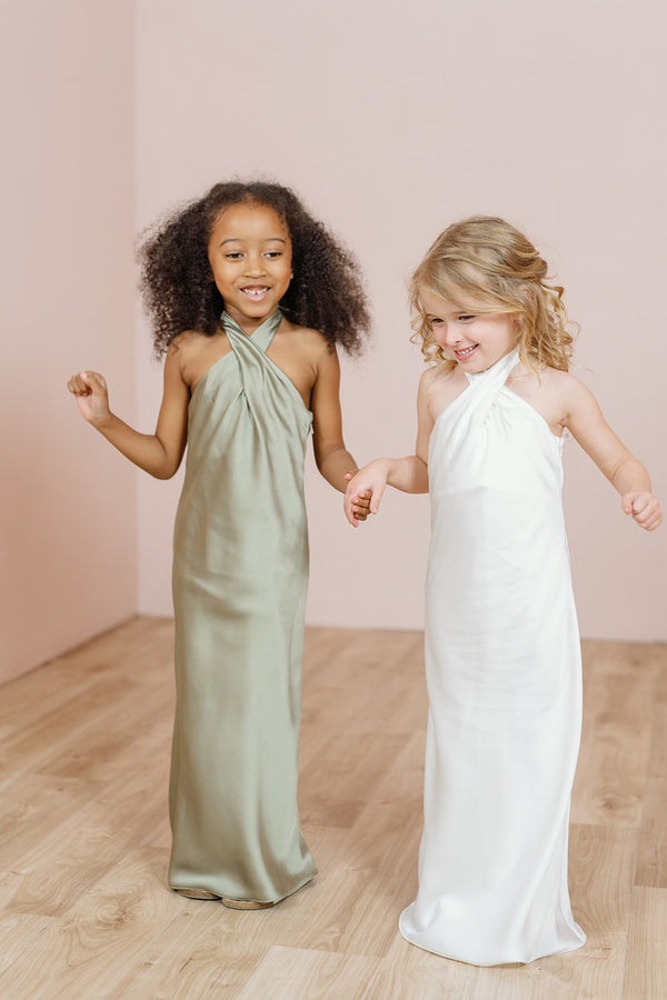 Revelry Kids Athena Satin Dress