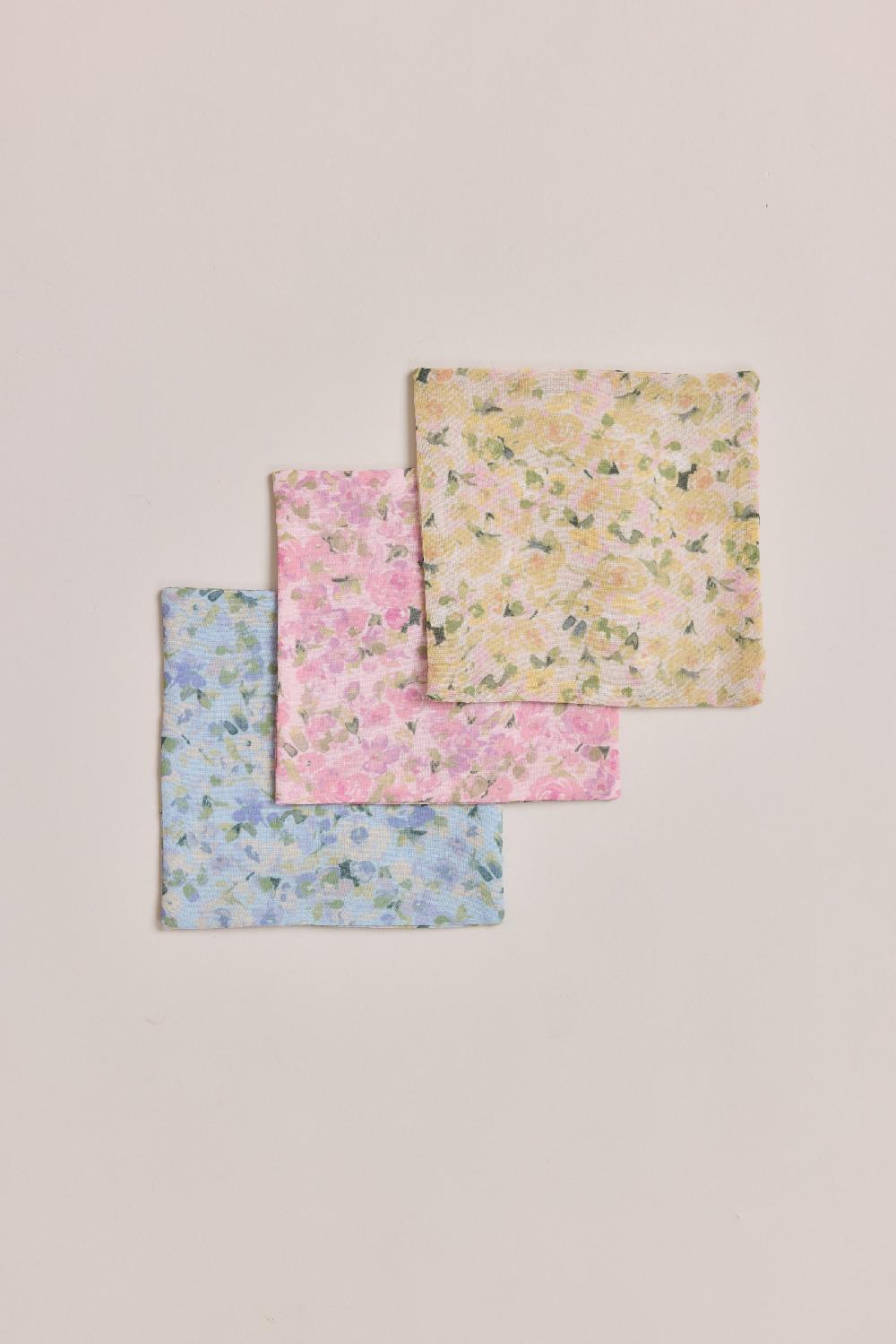 revelry Kids Chiffon Floral Print Pocket Square