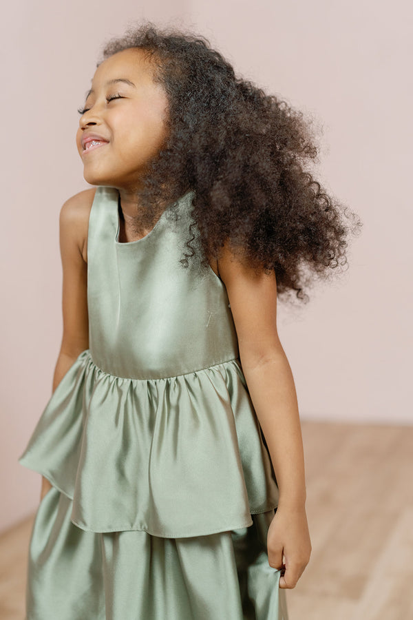 Revelry Kids Georgia Satin Dress