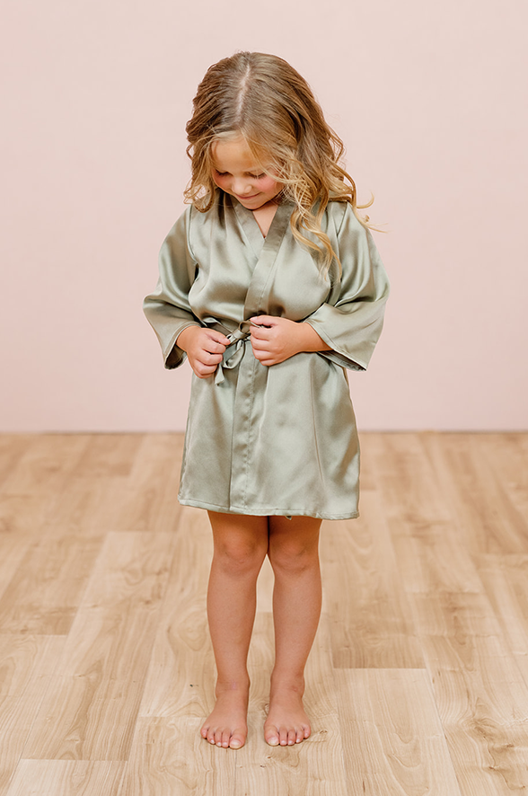 Revelry Kids Getting Ready Satin Robe