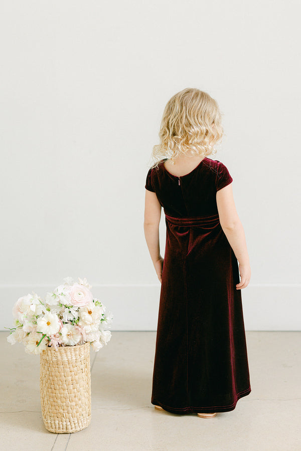 Revelry Kids Harper Faux-Wrap Velvet Dress