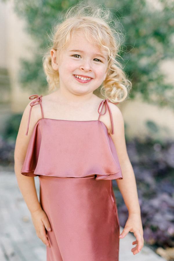 Revelry Kids Riley Convertible Satin Dress