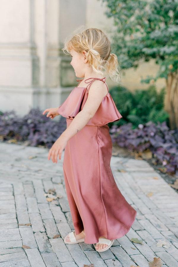 Revelry Kids Riley Convertible Satin Dress