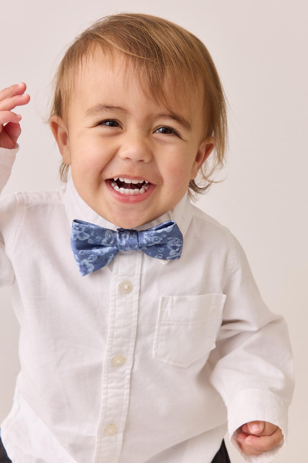 revelry Kids Satin Floral Print Bowtie