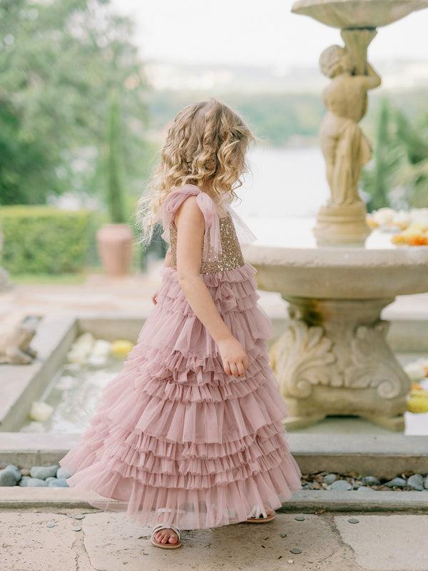 Revelry Kids Tallulah Sequin + Tulle Dress