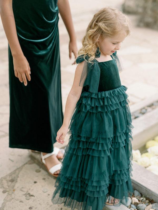 Revelry Kids Tallulah Velvet + Tulle Dress