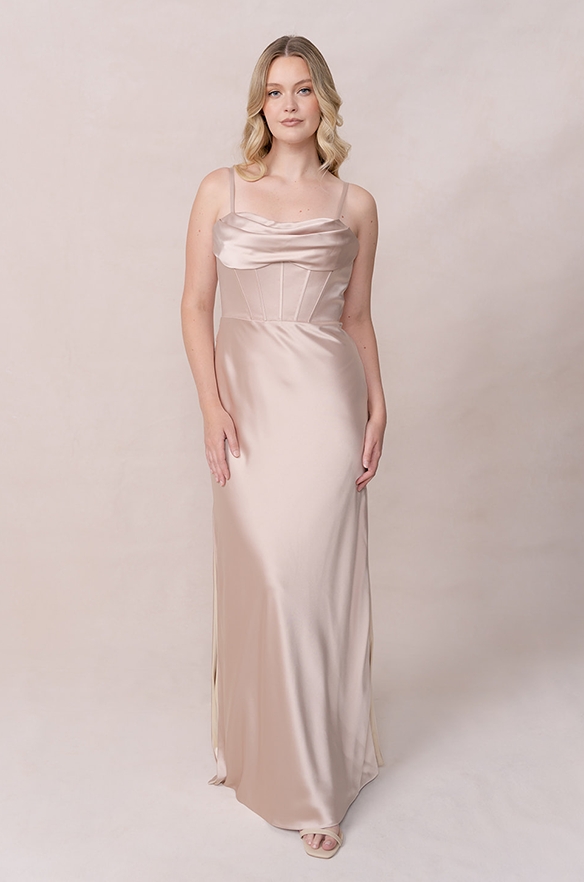 Revelry London Convertible Satin Dress
