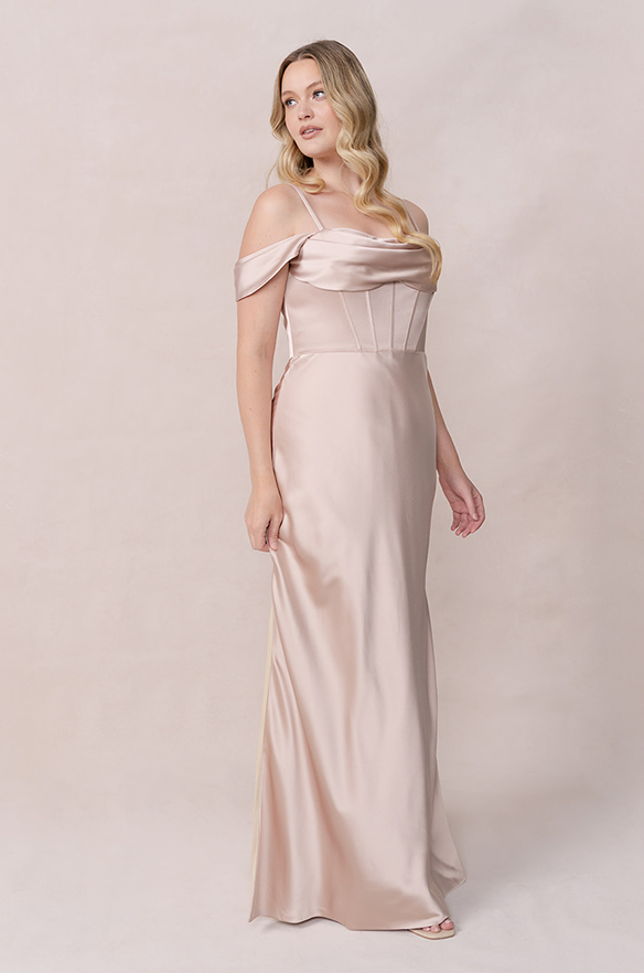 Revelry London Convertible Satin Dress