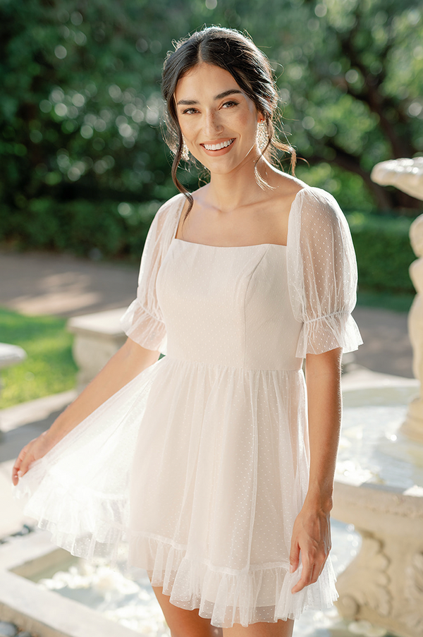 Revelry Maeve Dot Tulle Mini Dress