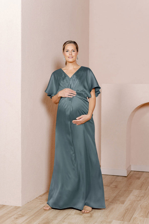 Revelry Maternity Gwen Satin Dress