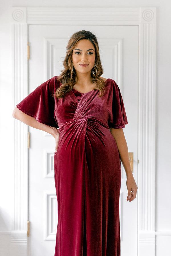 Revelry Maternity Gwen Velvet Dress