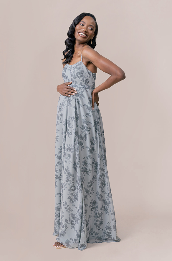 Revelry Maternity Nova Chiffon Floral Print Dress