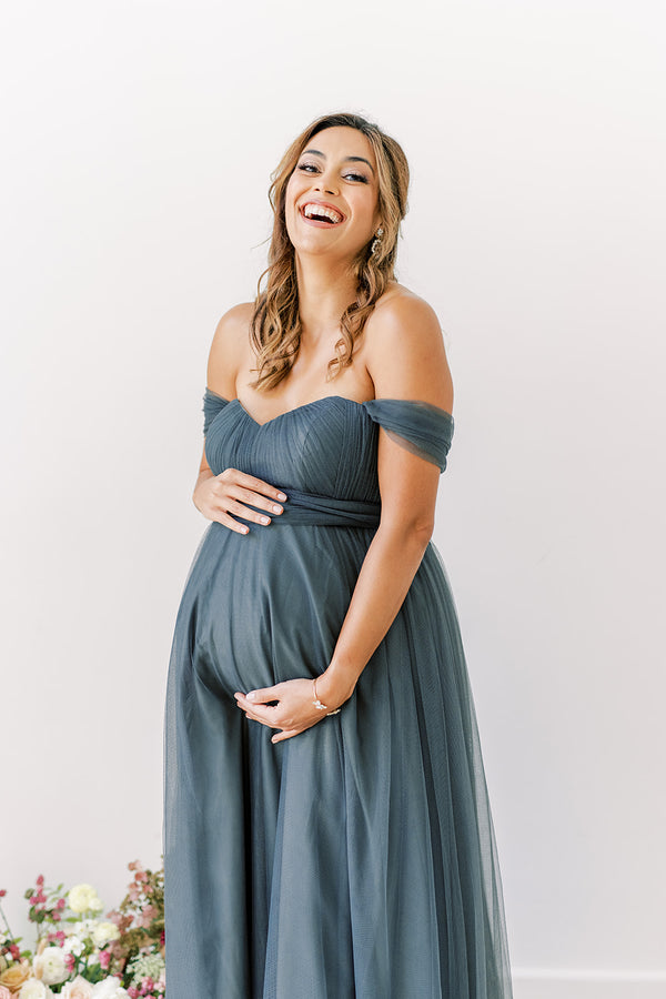 Revelry Maternity Rosalie Tulle Convertible Dress