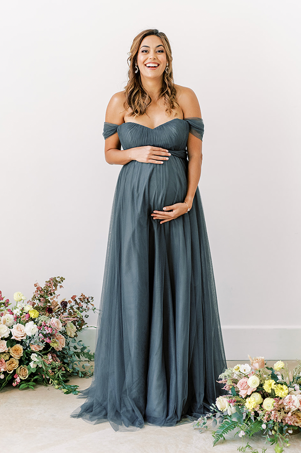 Revelry Maternity Rosalie Tulle Convertible Dress