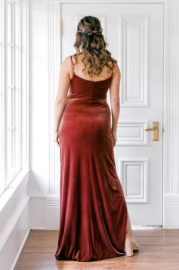 Revelry Maternity Skye Velvet Dress